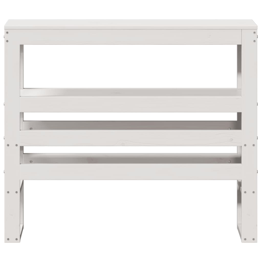 Hodegavl med hyller hvit 90 cm heltre furu