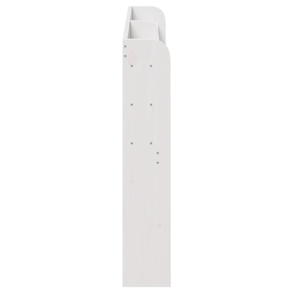 Hodegavl med hyller hvit 150 cm heltre furu