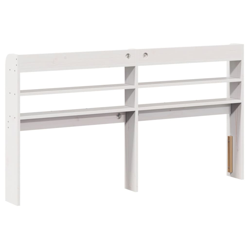 Hodegavl med hyller hvit 150 cm heltre furu