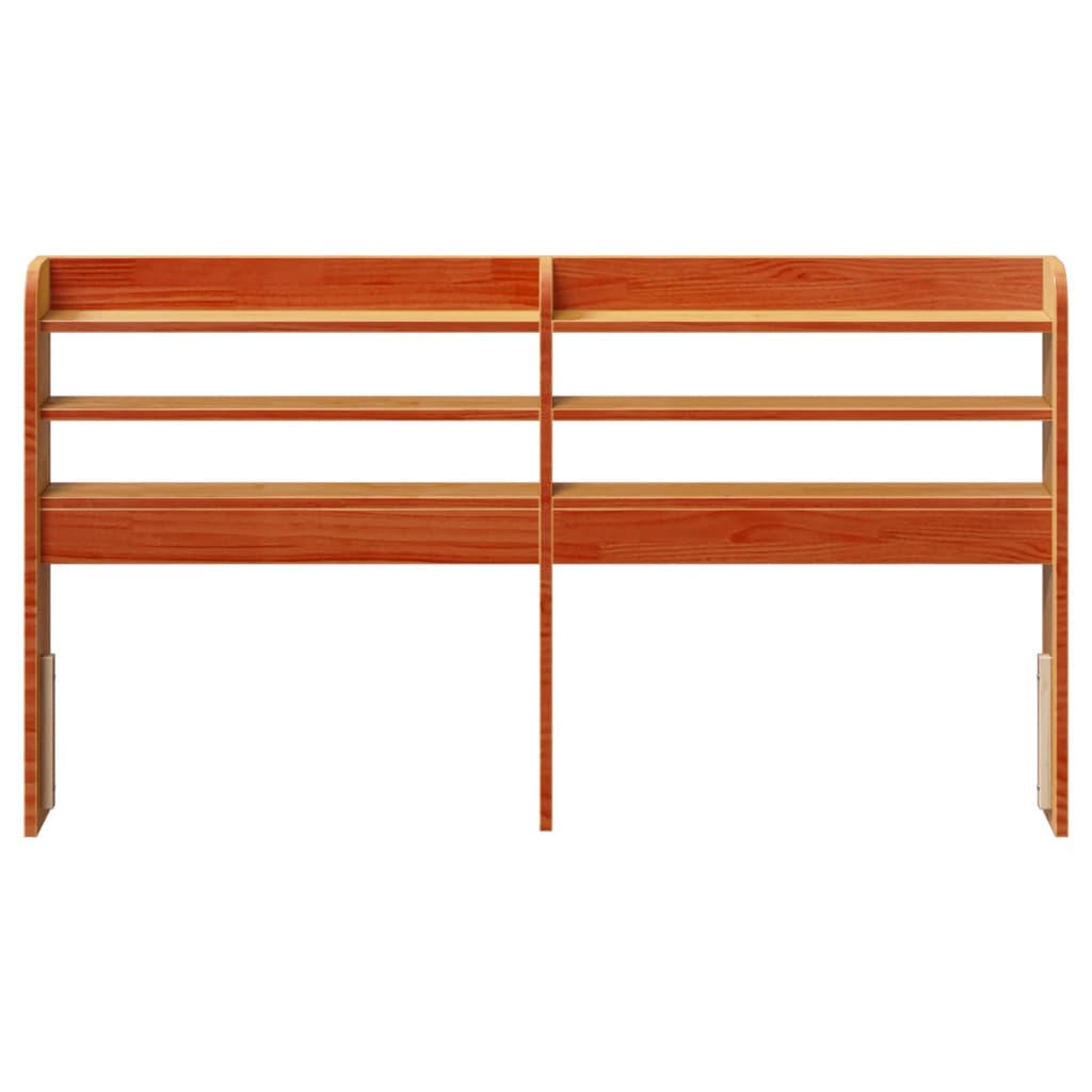 Hodegavl med hyller voksbrun 140 cm heltre furu