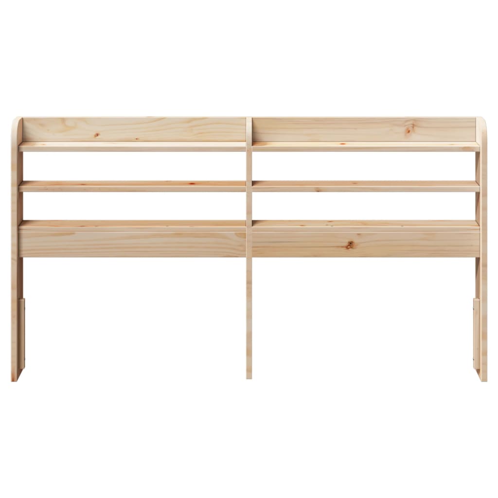 Hodegavl med hyller voksbrun 135 cm heltre furu