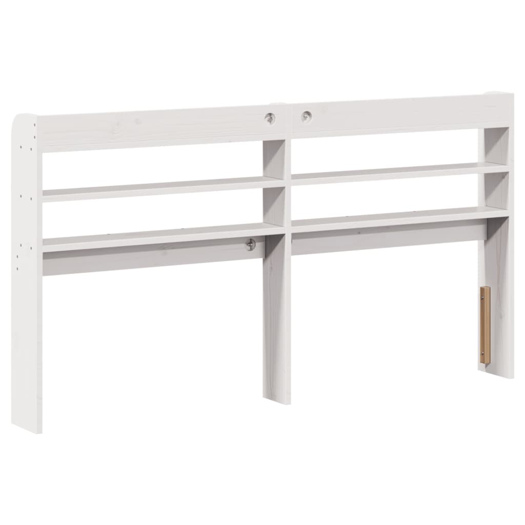 Hodegavl med hyller hvit 135 cm heltre furu
