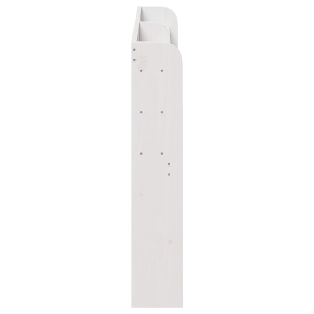 Hodegavl med hyller hvit 120 cm heltre furu