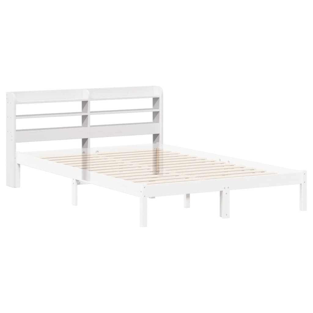 Hodegavl med hyller hvit 120 cm heltre furu