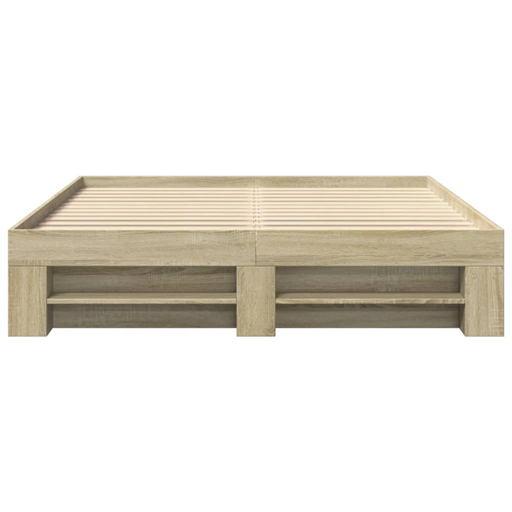 Sengeramme uten madrass sonoma eik 160x200 cm konstruert tre