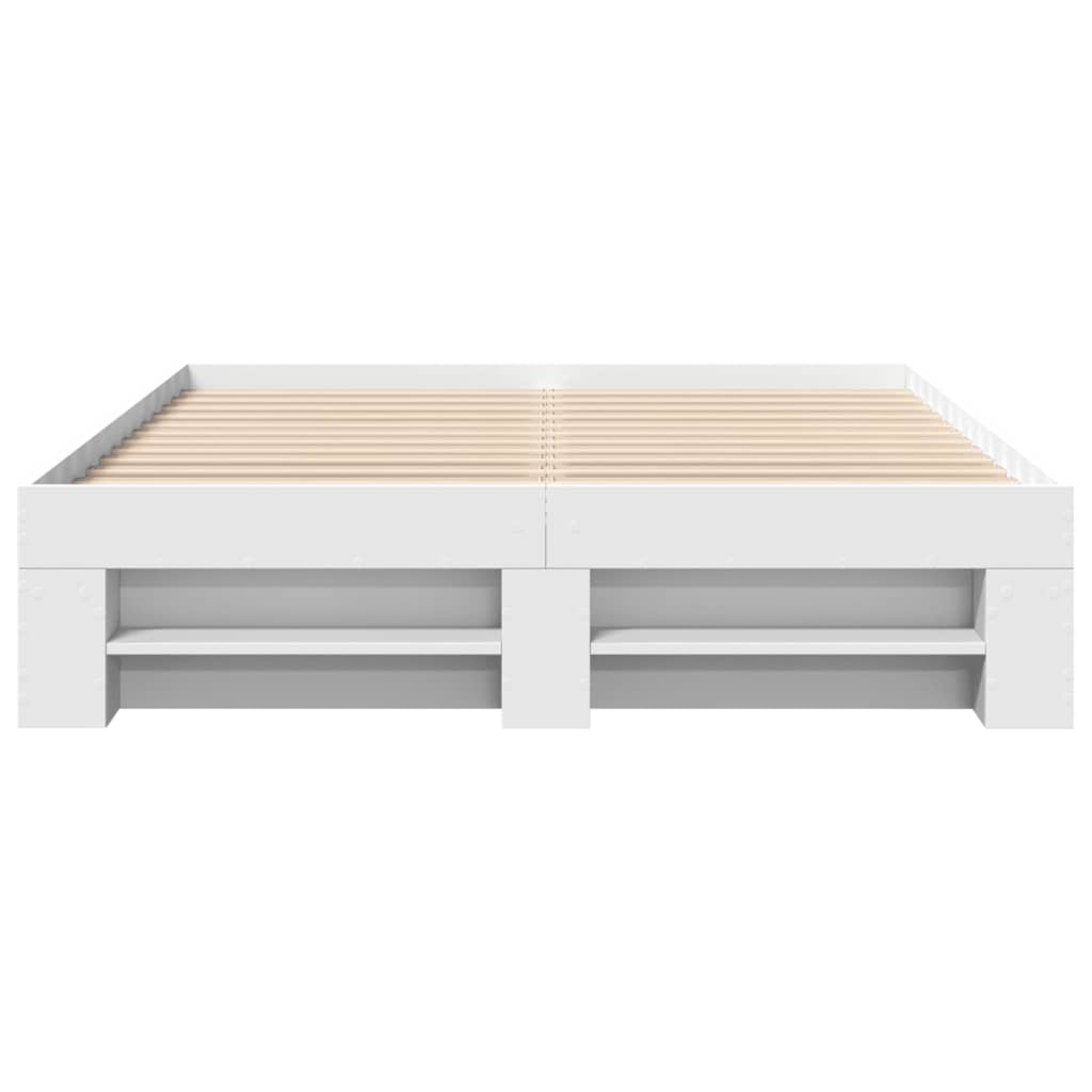 Sengeramme hvit 120x200 cm konstruert tre