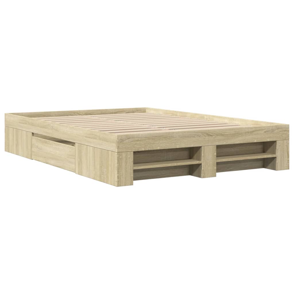 Sengeramme uten madrass sonoma eik 120x200 cm konstruert tre