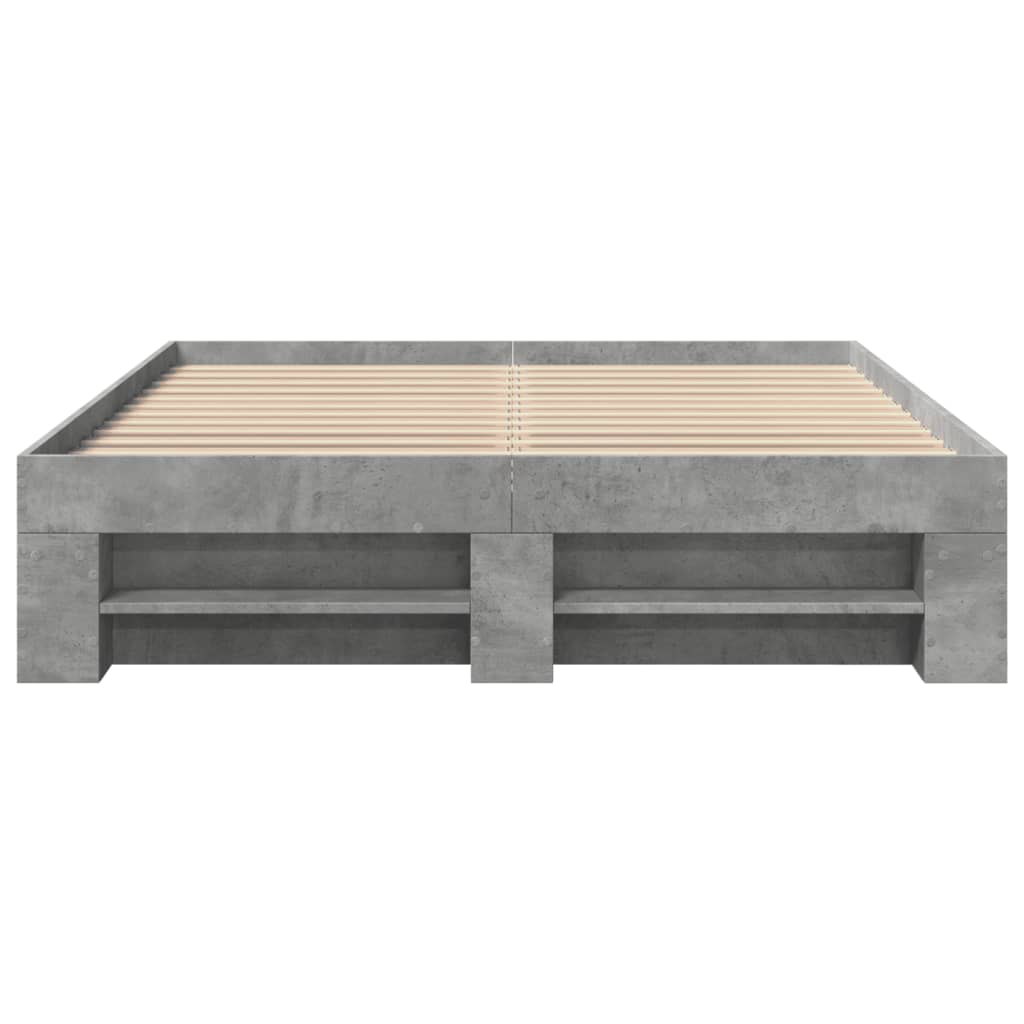 Sengeramme betonggrå 120x200 cm konstruert tre