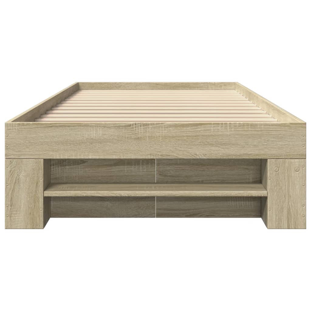Sengeramme uten madrass sonoma eik 100x200 cm konstruert tre