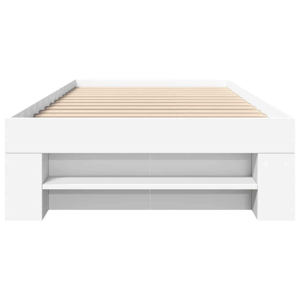 Sengeramme hvit 90x200 cm konstruert tre