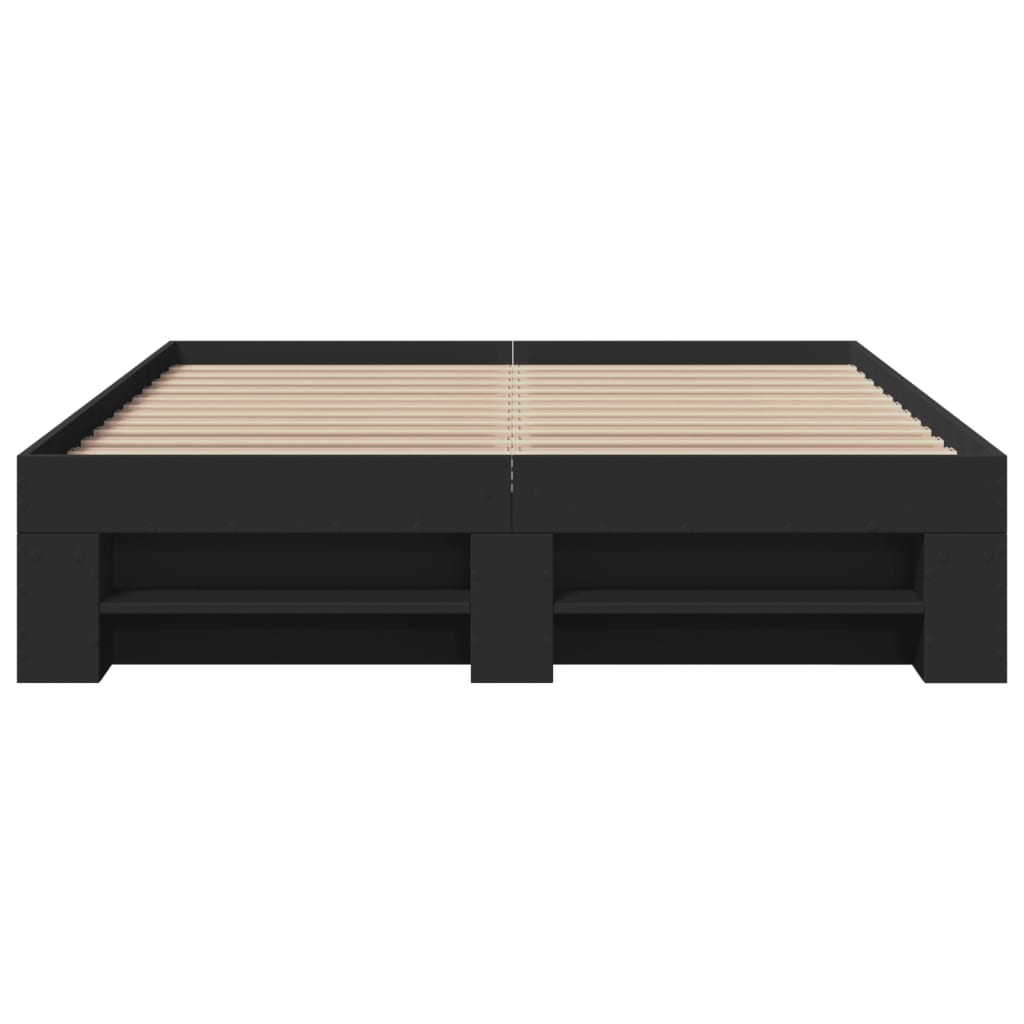 Sengeramme svart 120x190 cm konstruert tre