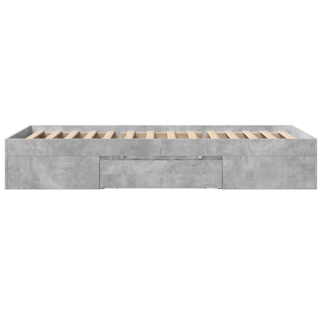 Sengeramme betonggrå 90x190 cm konstruert tre
