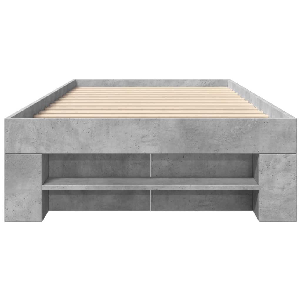 Sengeramme betonggrå 75x190 cm konstruert tre