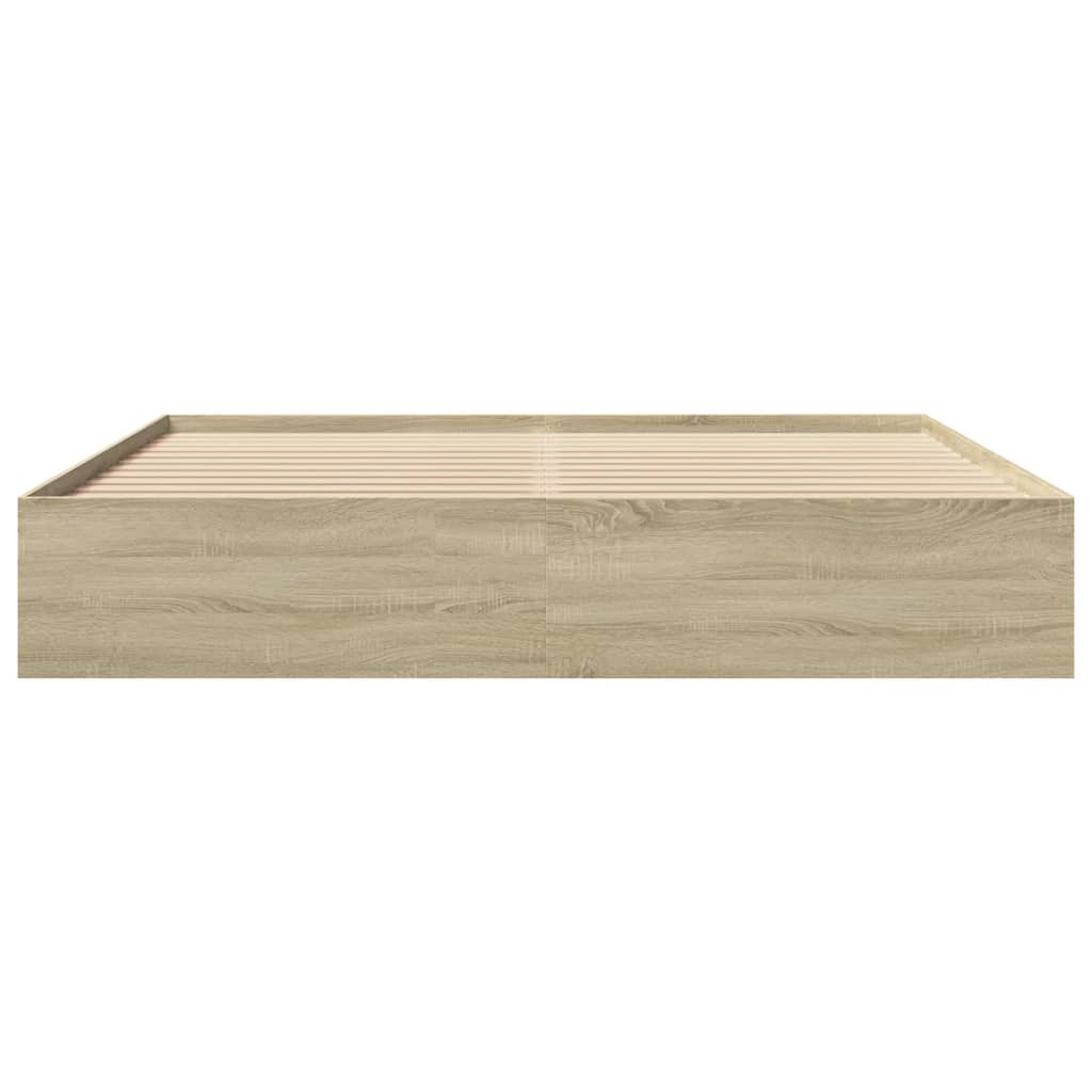 Sengeramme uten madrass sonoma eik 180x200 cm konstruert tre