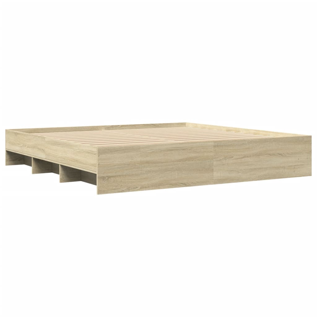 Sengeramme uten madrass sonoma eik 180x200 cm konstruert tre