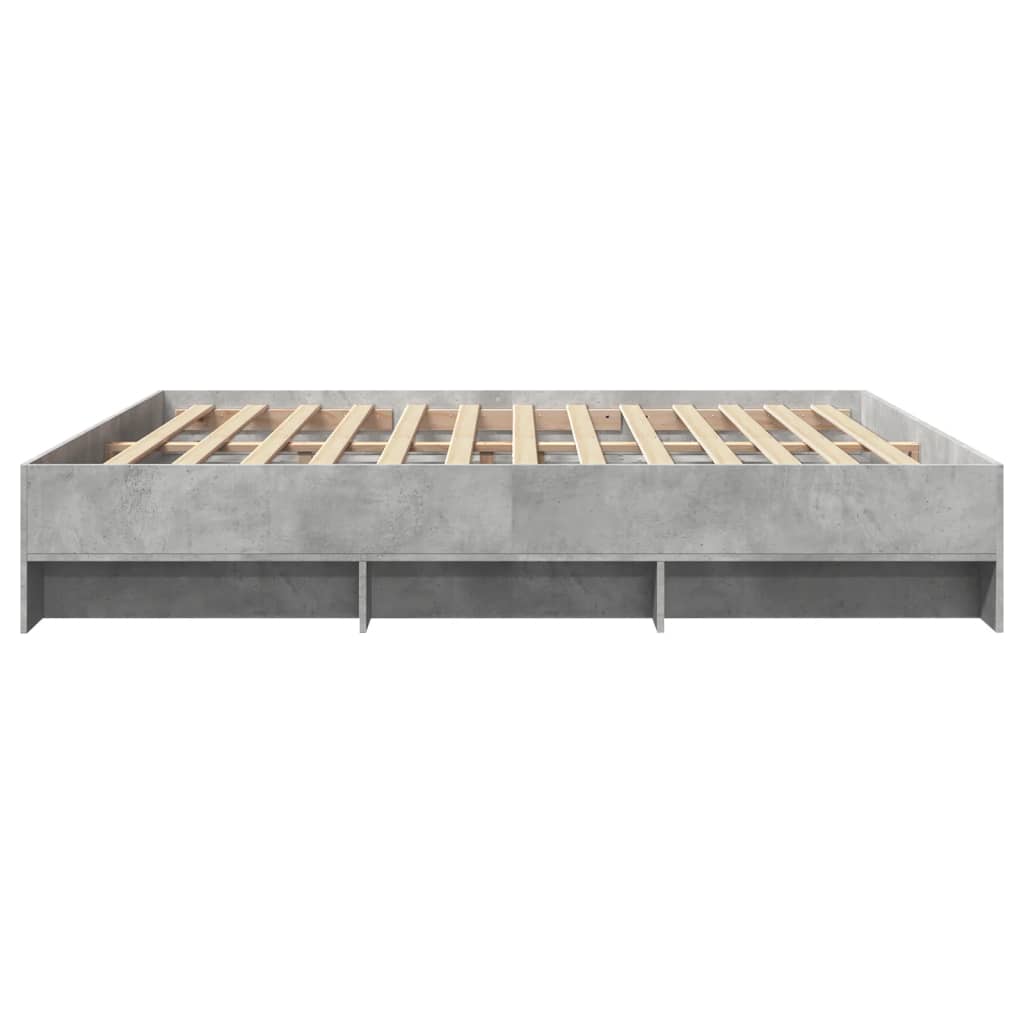 Sengeramme uten madrass betonggrå 180x200 cm konstruert tre