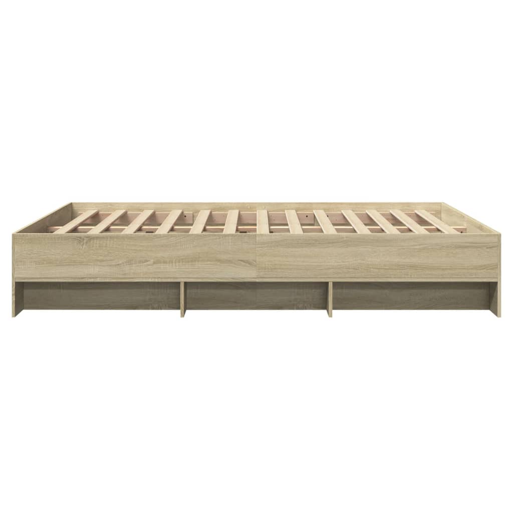 Sengeramme uten madrass sonoma eik 160x200 cm konstruert tre