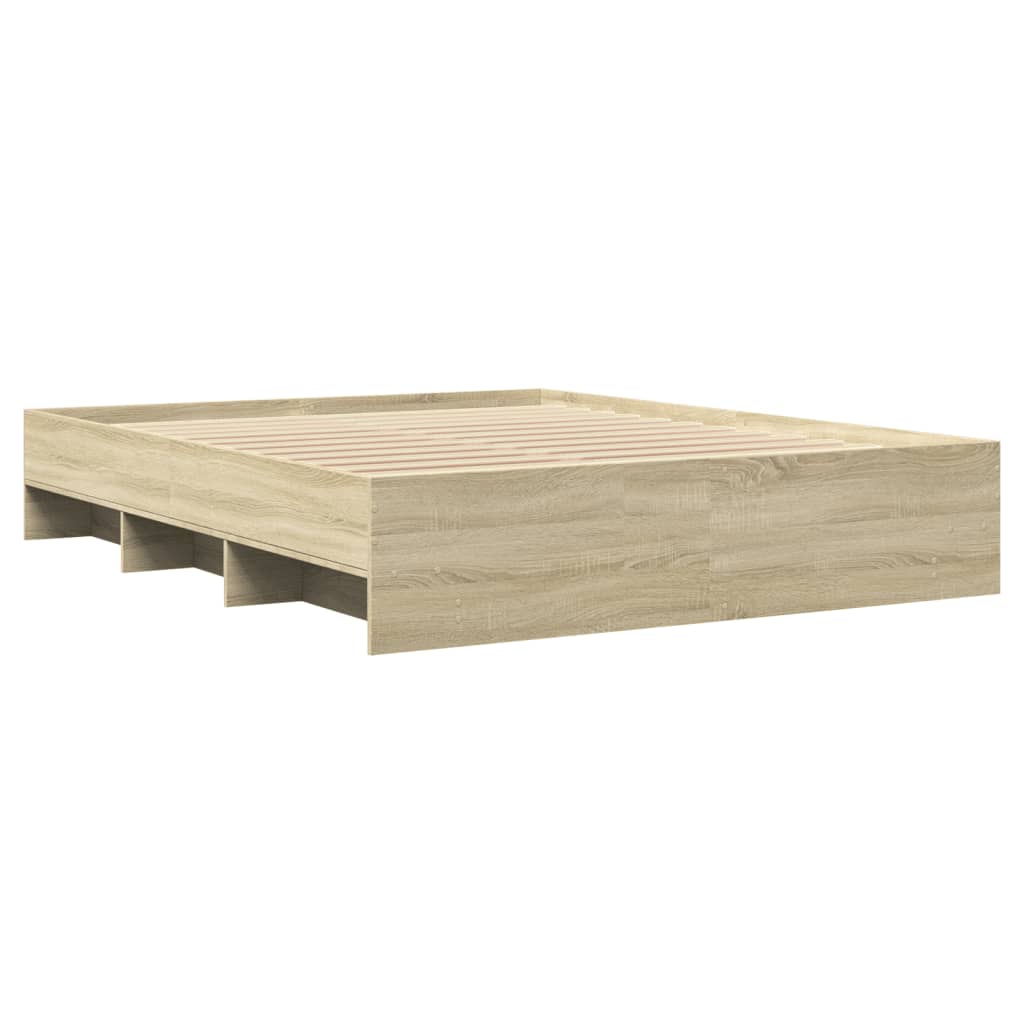 Sengeramme uten madrass sonoma eik 150x200 cm konstruert tre