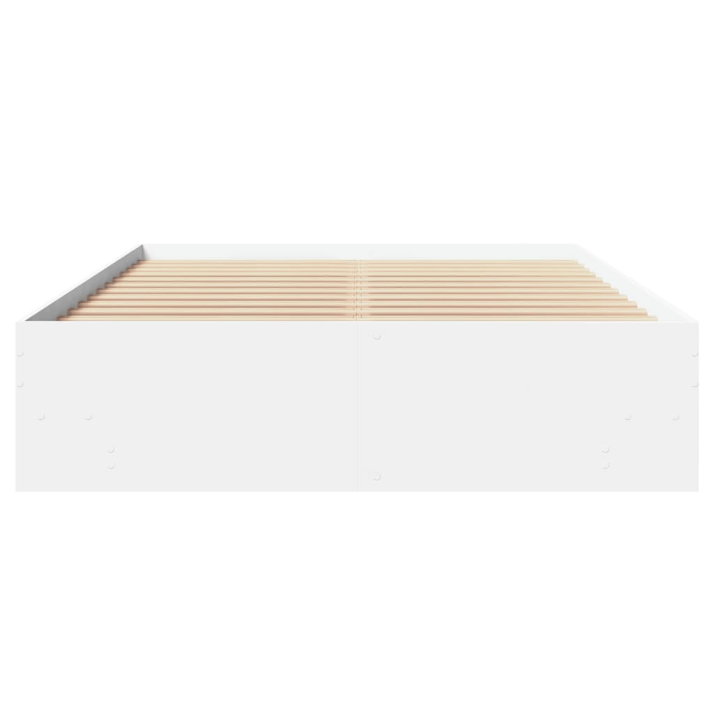 Sengeramme hvit 140x200 cm konstruert tre