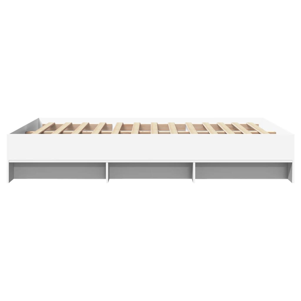 Sengeramme hvit 140x200 cm konstruert tre