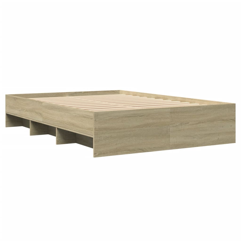 Sengeramme uten madrass sonoma eik 140x200 cm konstruert tre