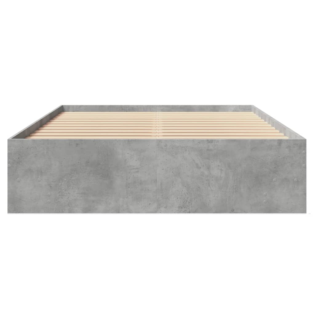 Sengeramme betonggrå 140x200 cm konstruert tre