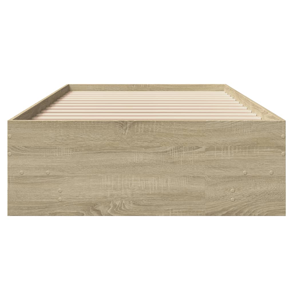 Sengeramme uten madrass sonoma eik 100x200 cm konstruert tre