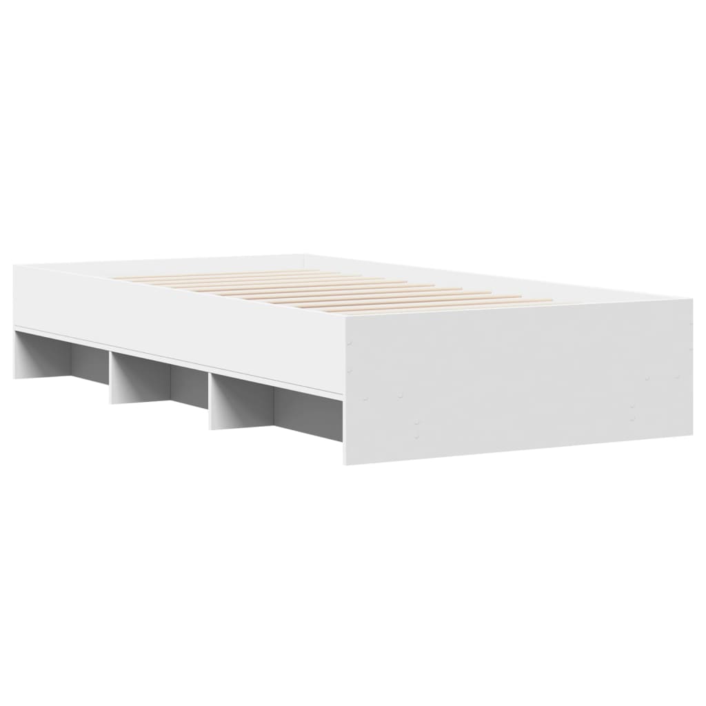 Sengeramme hvit 90x200 cm konstruert tre