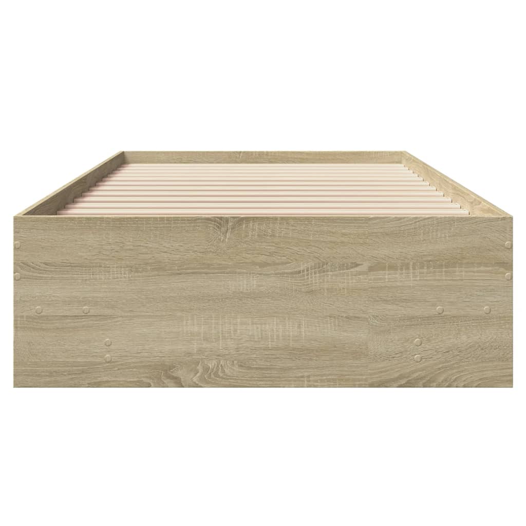 Sengeramme uten madrass sonoma eik 90x200 cm konstruert tre