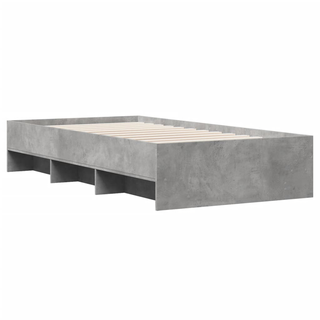 Sengeramme betonggrå 90x200 cm konstruert tre