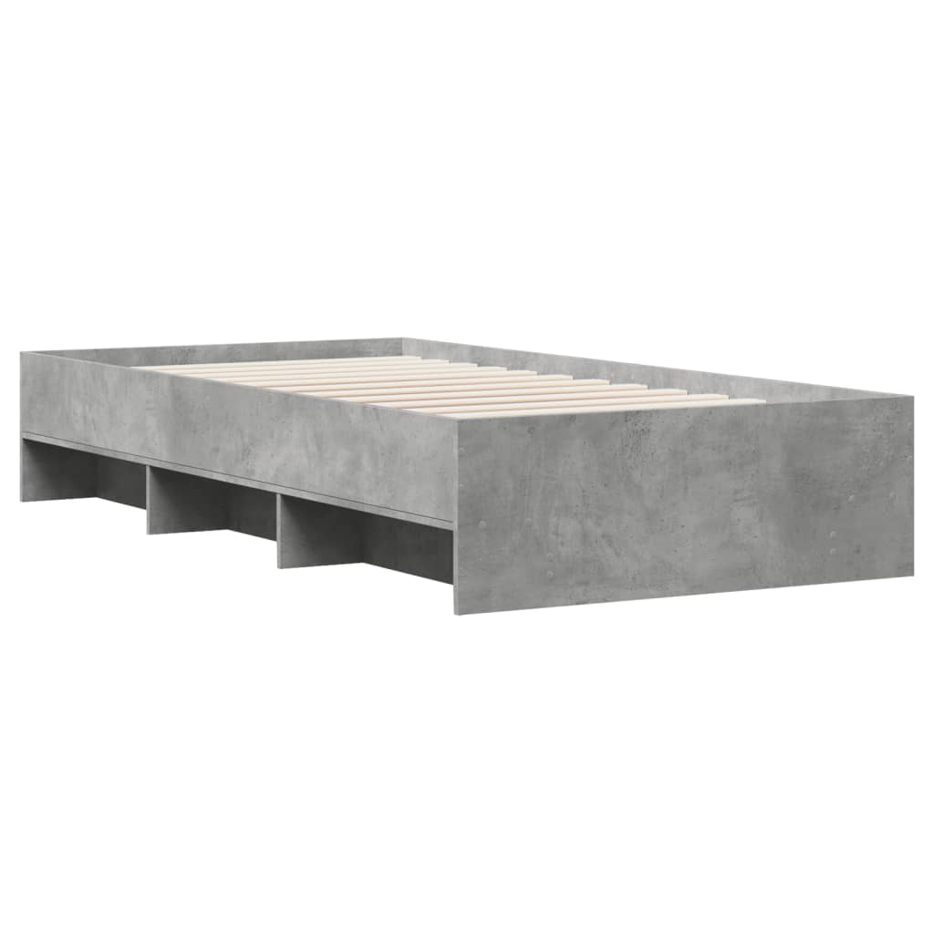 Sengeramme grå sonoma 90x200 cm konstruert tre