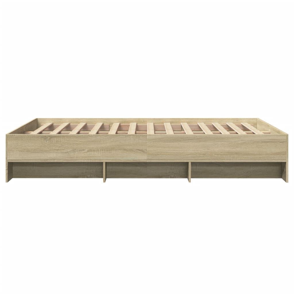 Sengeramme uten madrass sonoma eik 140x190 cm konstruert tre