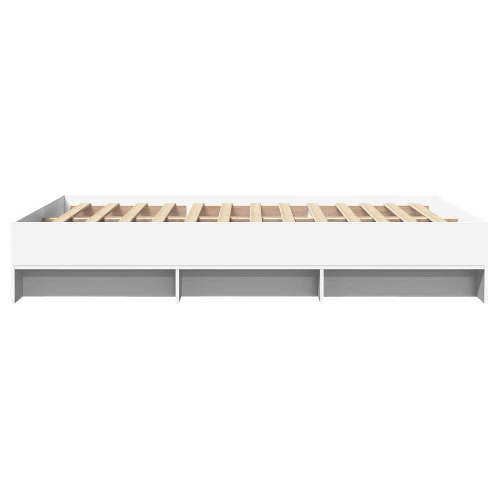 Sengeramme hvit 135x190 cm konstruert tre