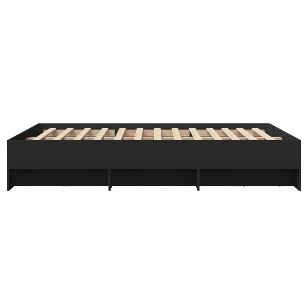 Sengeramme svart 135x190 cm konstruert tre