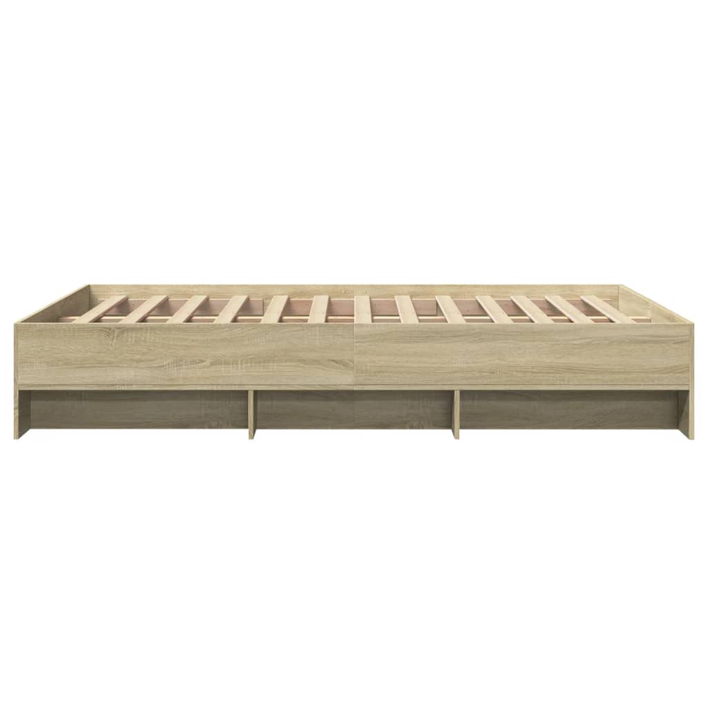 Sengeramme sonoma eik 135x190 cm konstruert tre
