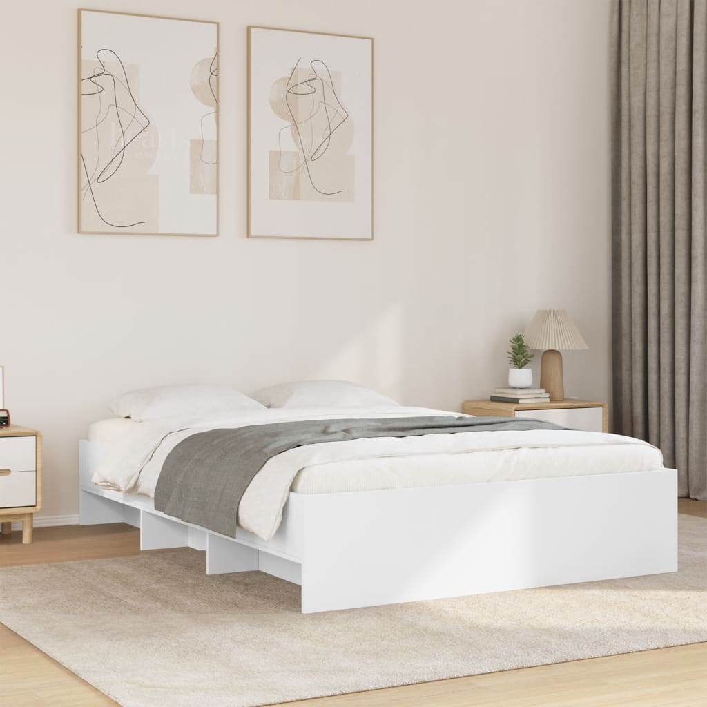 Sengeramme hvit 120x190 cm konstruert tre