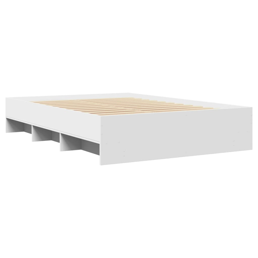 Sengeramme hvit 120x190 cm konstruert tre