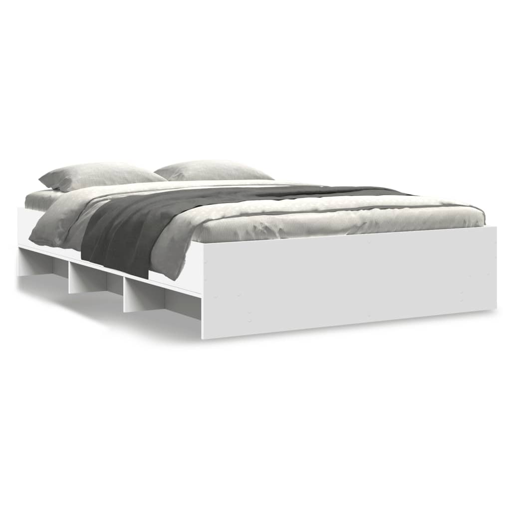 Sengeramme hvit 120x190 cm konstruert tre