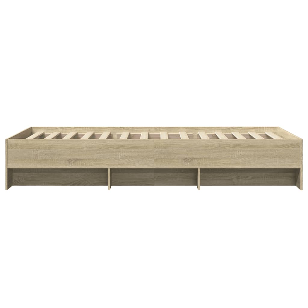 Sengeramme uten madrass sonoma eik 90x190 cm konstruert tre