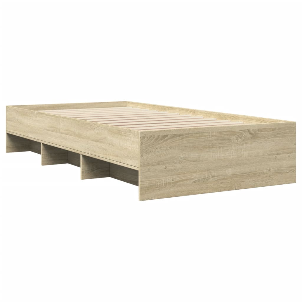 Sengeramme uten madrass sonoma eik 90x190 cm konstruert tre