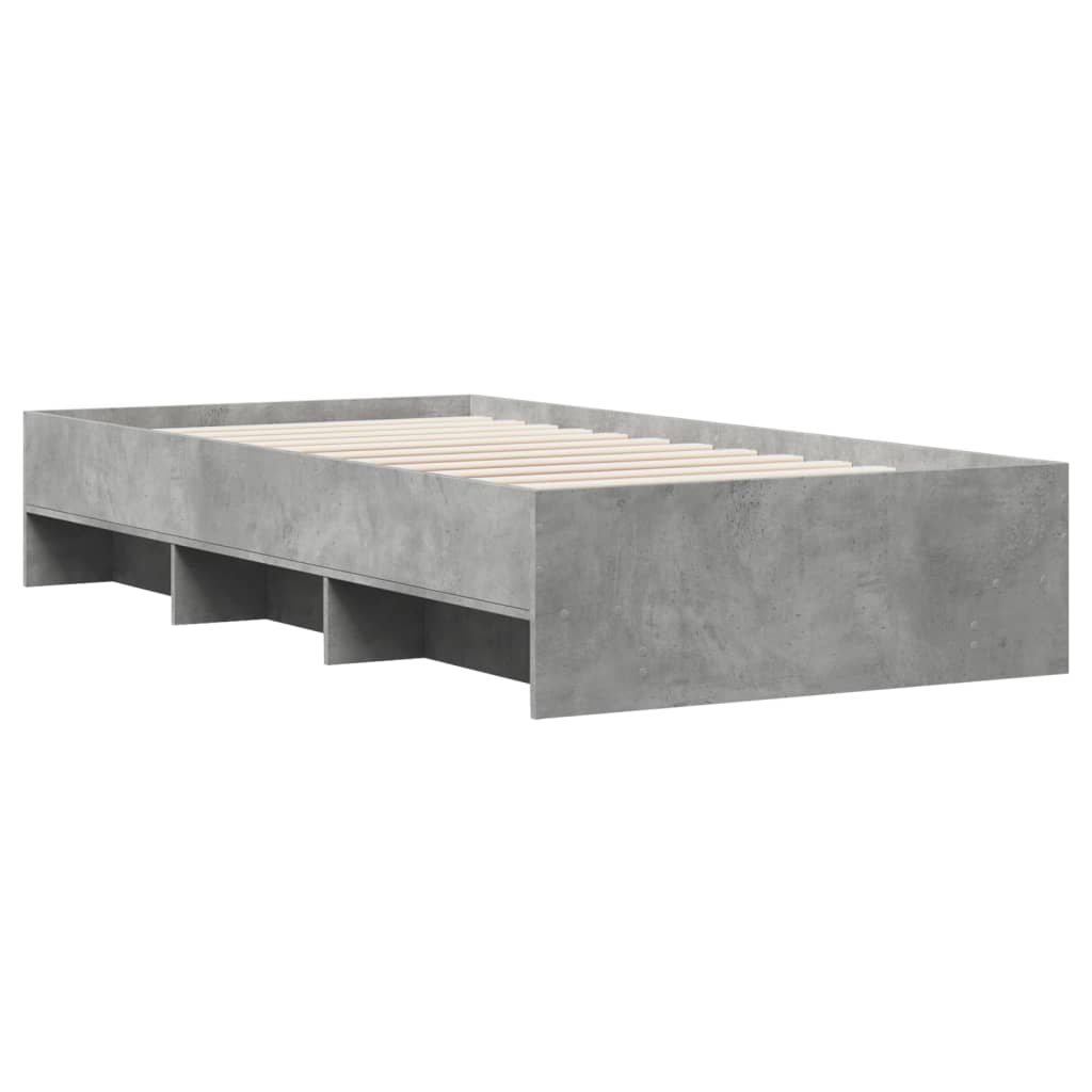 Sengeramme betonggrå 90x190 cm konstruert tre