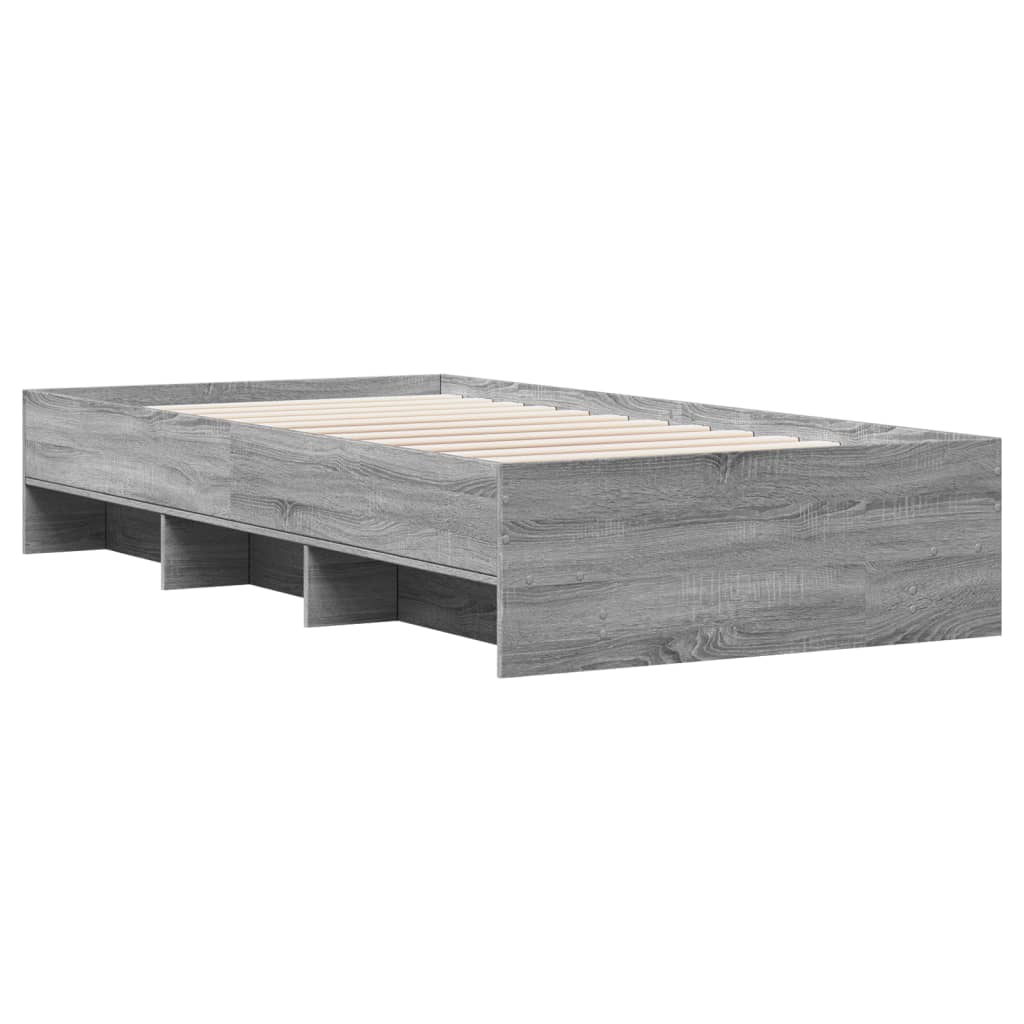 Sengeramme grå sonoma 90x190 cm konstruert tre