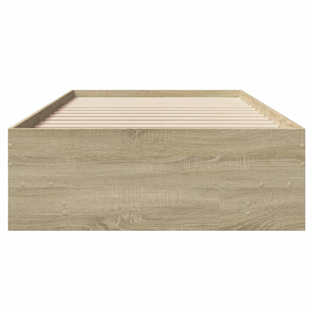 Sengeramme uten madrass sonoma eik 75x190 cm konstruert tre