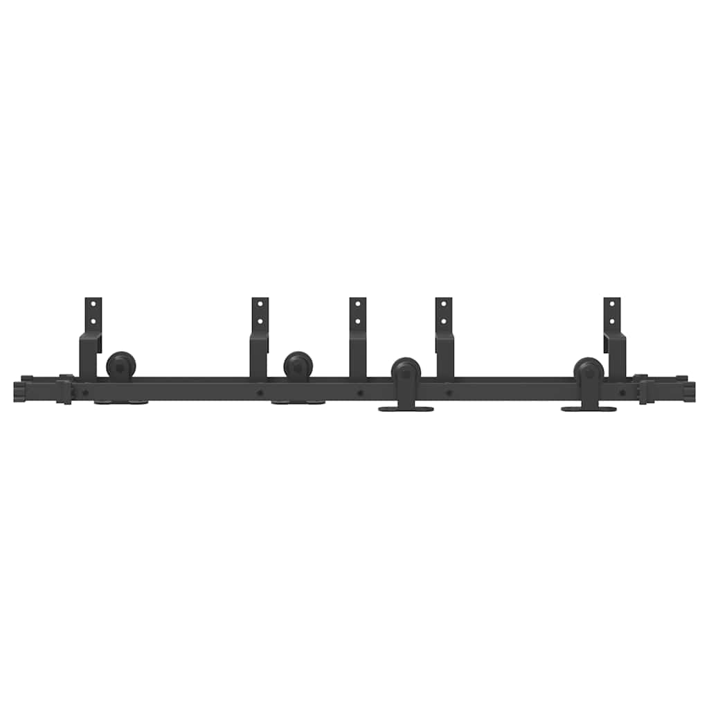 Utstyr for skyvedør 152,5 cm stål svart