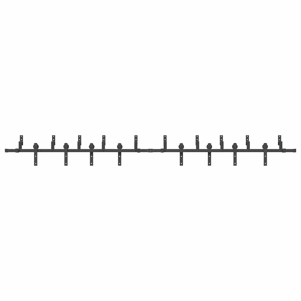 Utstyr for skyvedør 366 cm stål svart
