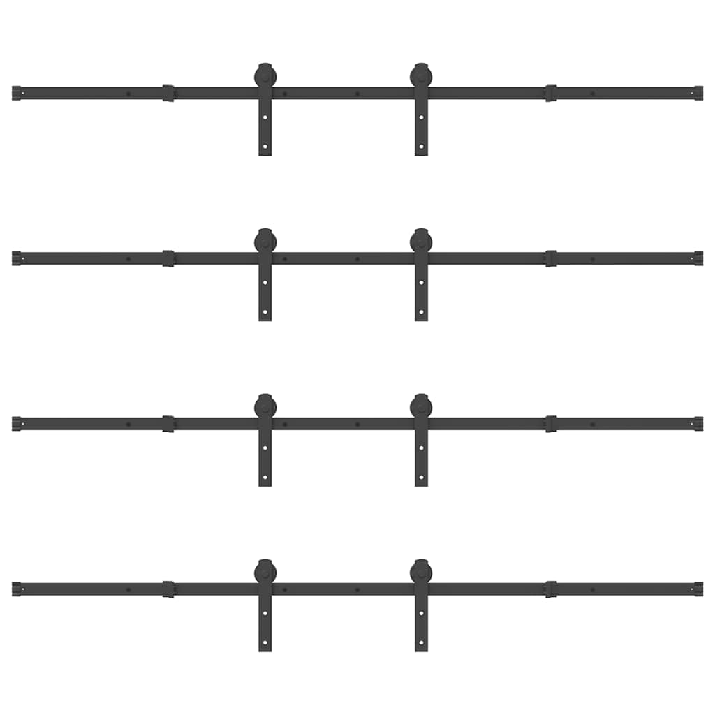 Utstyr for skyvedør 427 cm stål svart