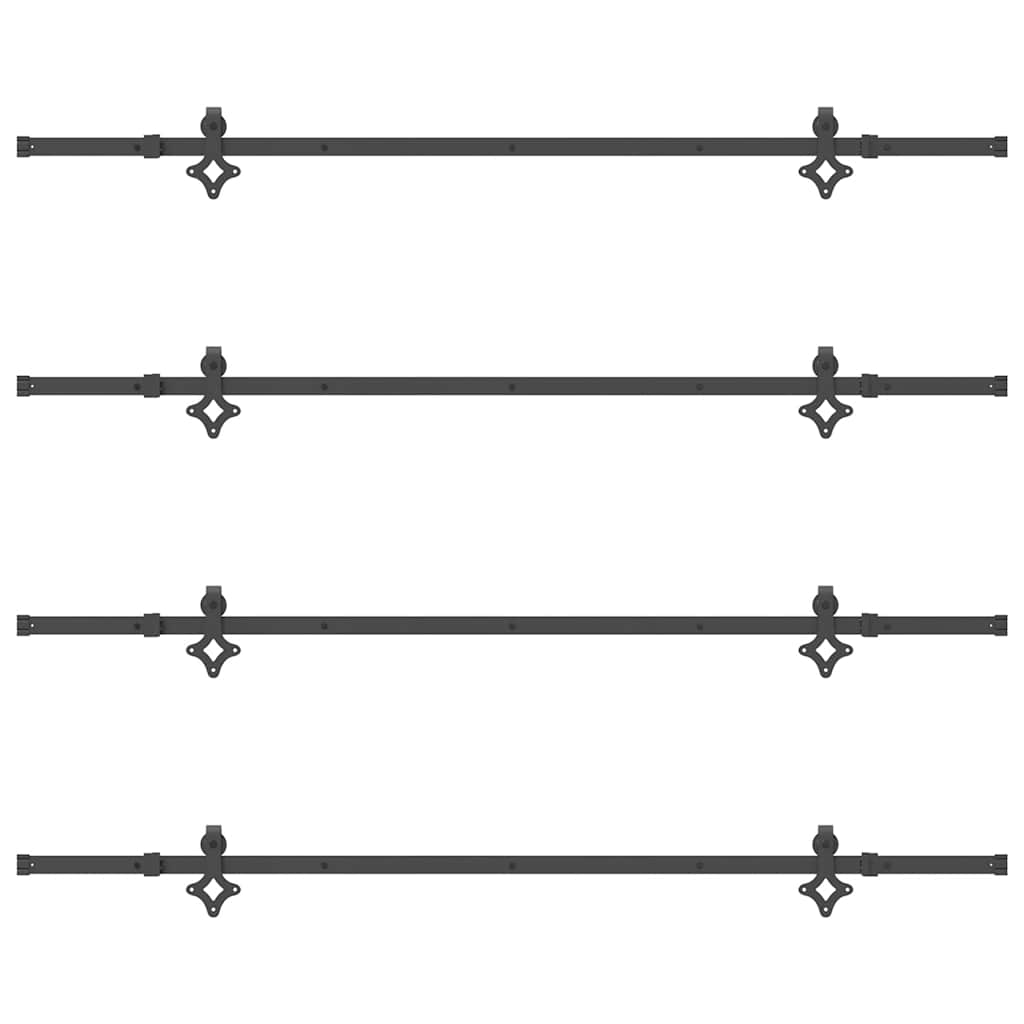 Utstyr for skyvedør 427 cm stål svart