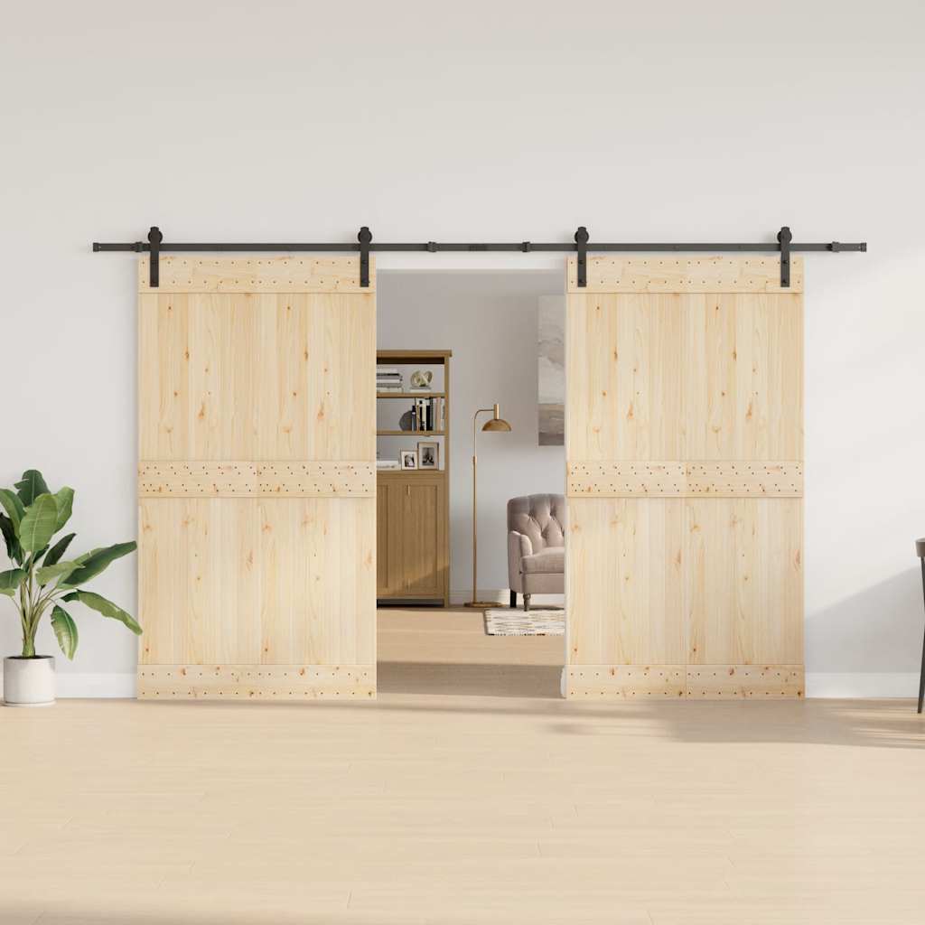 Utstyr for skyvedør 366 cm stål svart