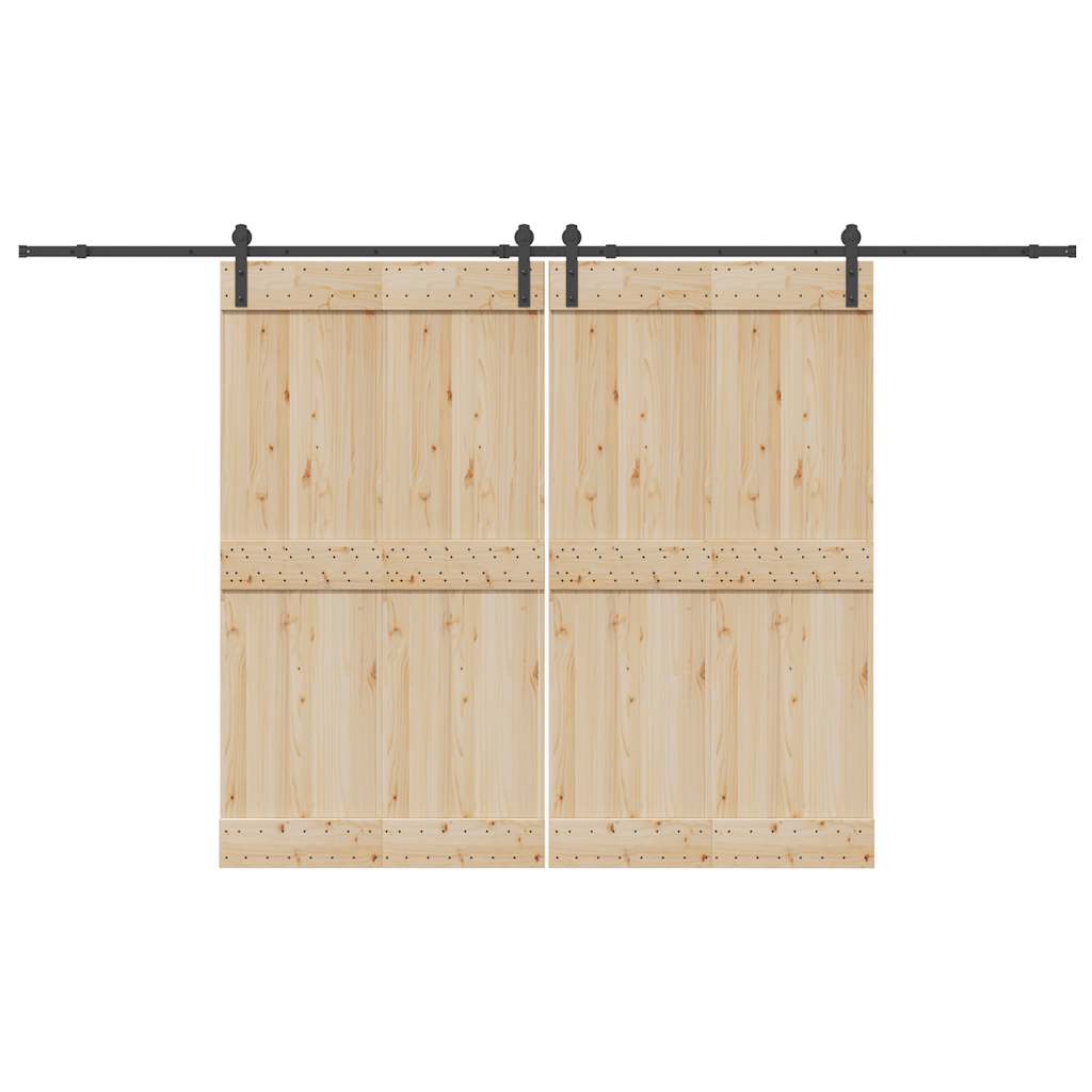Utstyr for skyvedør 366 cm stål svart