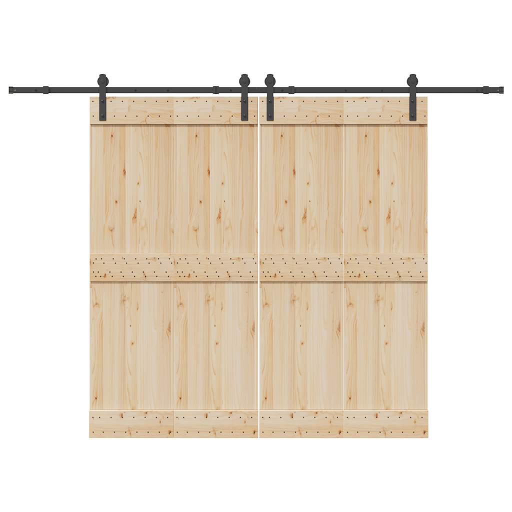 Utstyr for skyvedør 305 cm stål svart